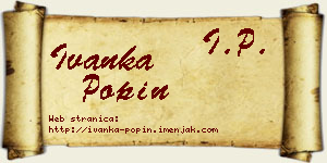 Ivanka Popin vizit kartica